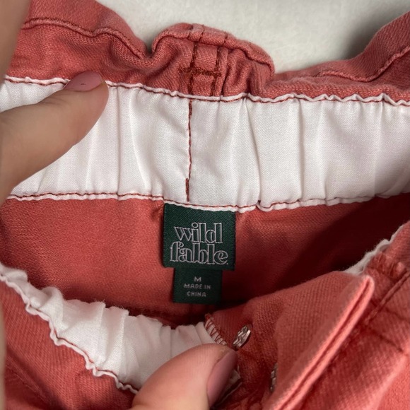 Wild‎ Fable Red Cotton Spandex Elastic Waist High Rise Shorts Paper Bag MEDIUM - Picture 4 of 6